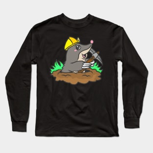 Mole Gardener Animal Funny Garden Gift Cool Long Sleeve T-Shirt